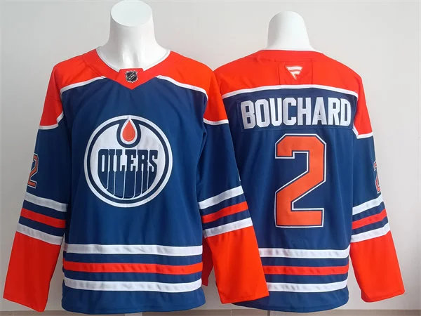 Men's Edmonton Oilers #2 Evan Bouchard Fanatics Royal Alternate Jersey